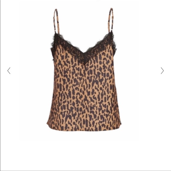 NWT BP animal print Lace Trim Satin Cami tank XS - Picture 4 of 7
